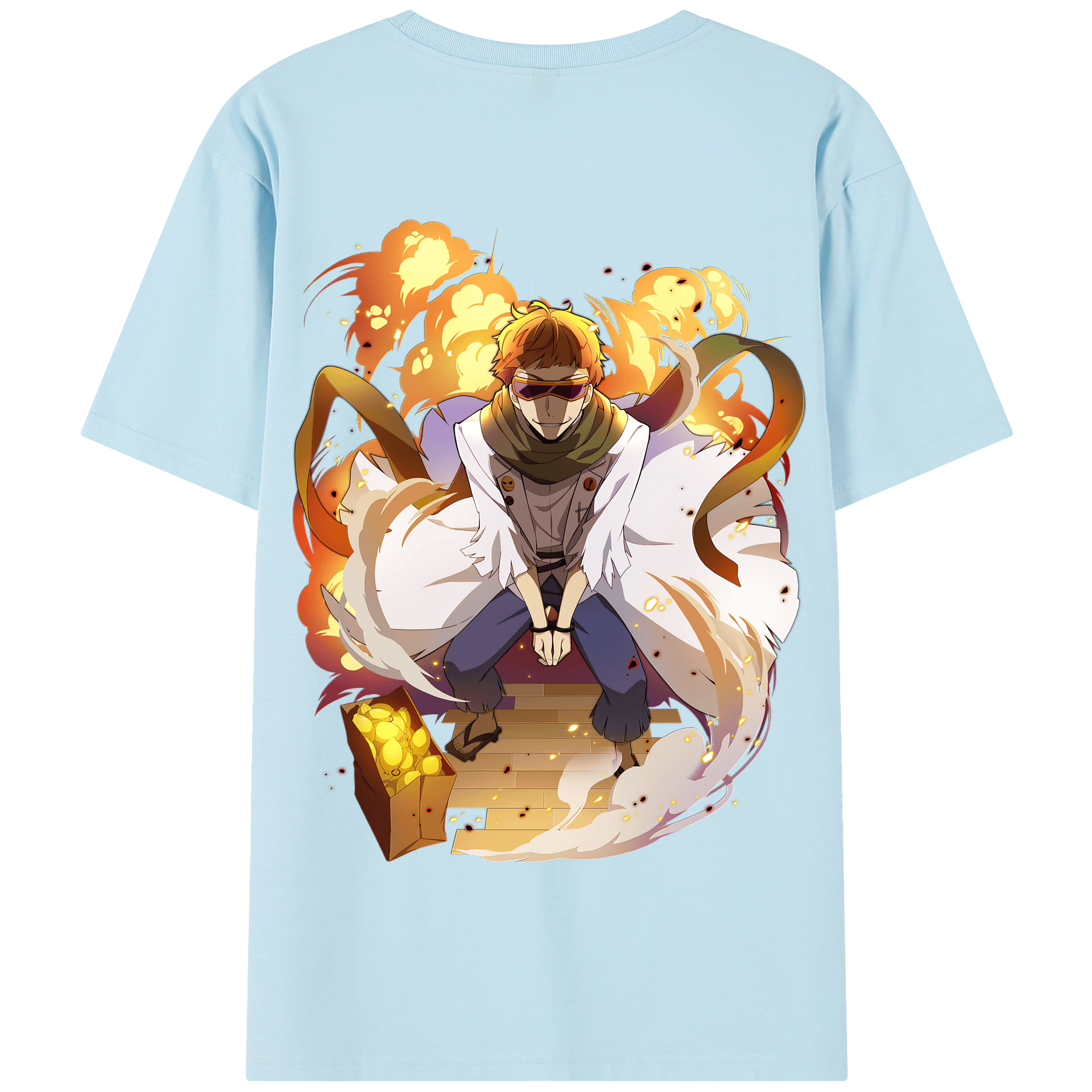 （画像用） 文豪ストレイドッグス Bungo Stray Dogs 綿100％半袖Tシャツ（背面プリント）